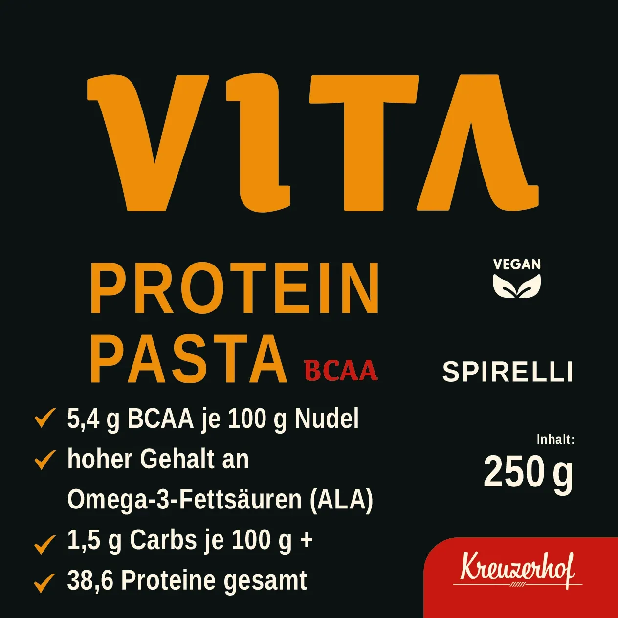 3x VITA Protein Pasta BCAA Spirelli 2x VITA Protein Brotbackmischung 1 x VITA Protein Pizzabackmischung