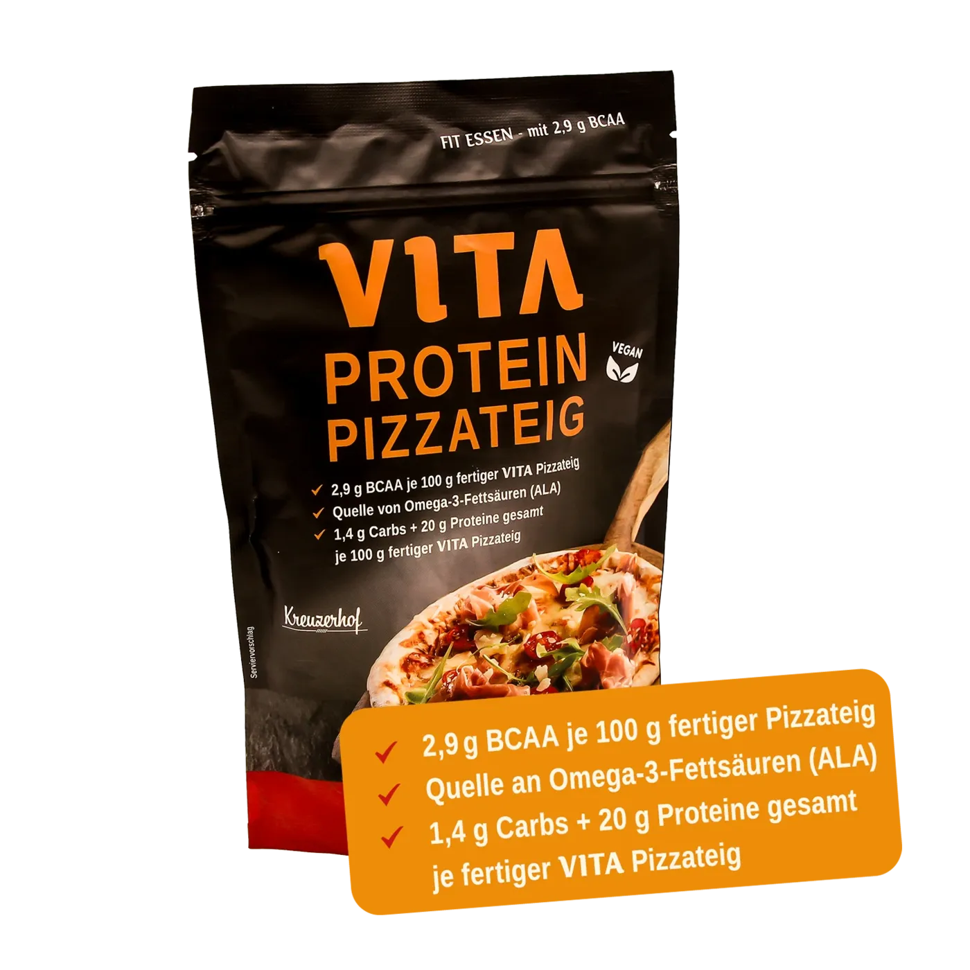 VITA Protein BCAA Starterpaket:  3 Pasta, 2 Brotbackmischung, 1 Pizzabackmischung