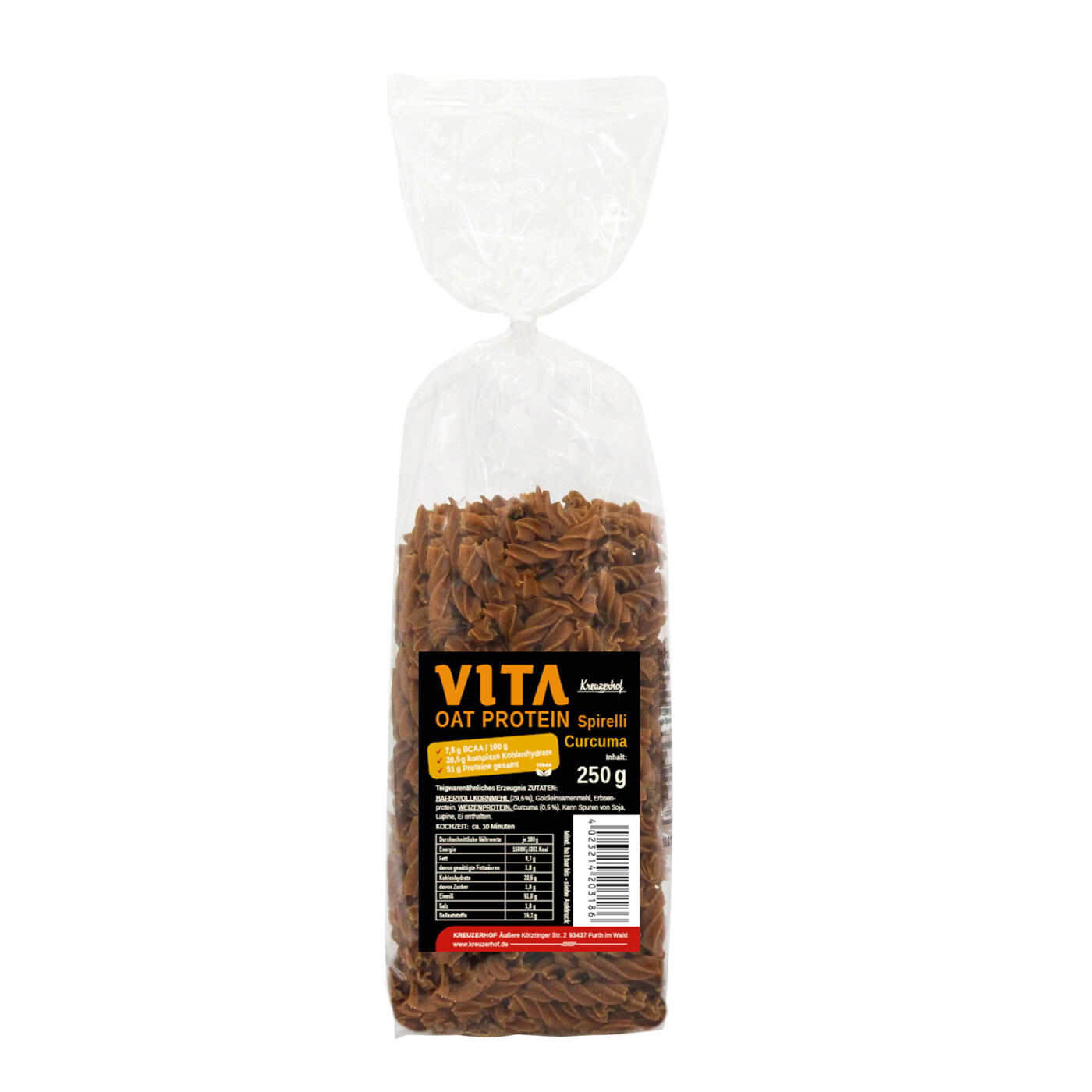 Oat Protein Spirelli - Curcuma Oat Protein Spirelli - Curcuma