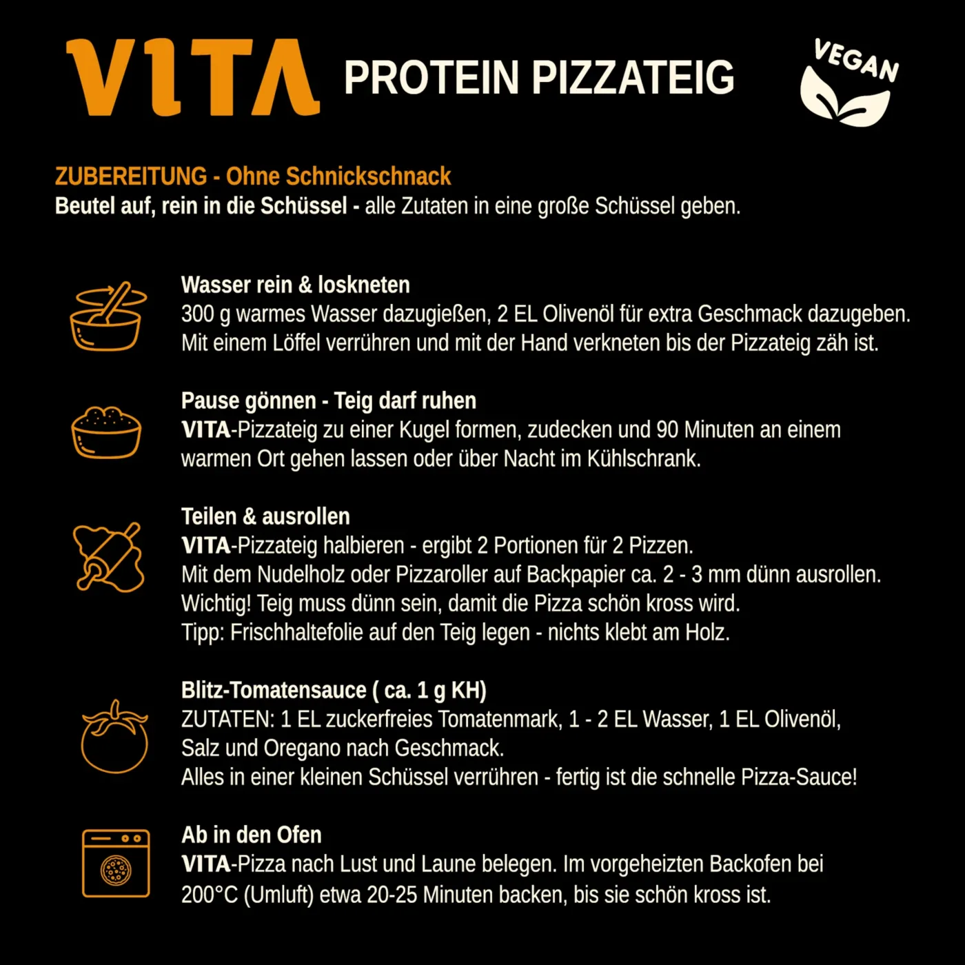 VITA Protein Pizzabackmischung